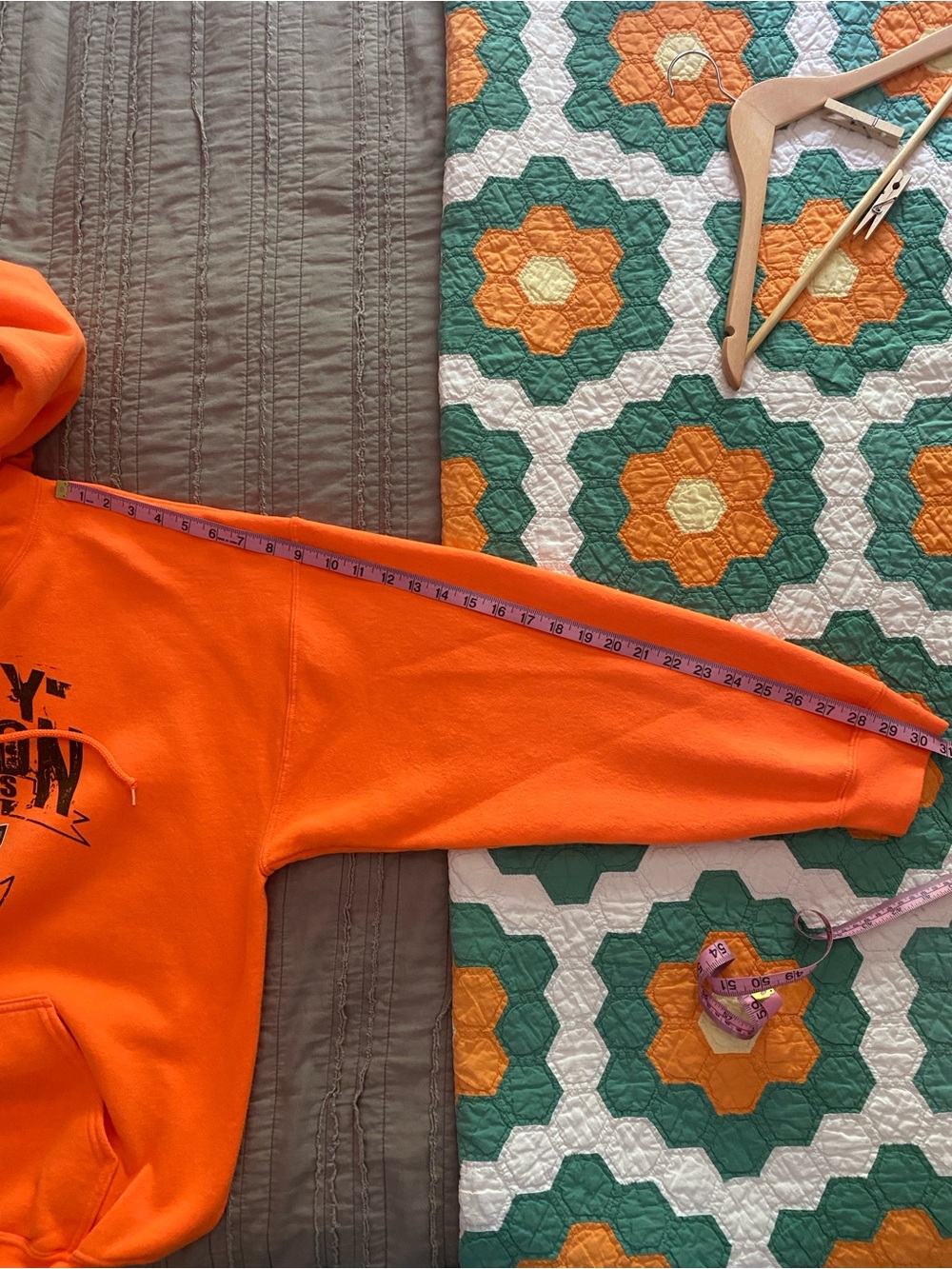 Harley-Davidson Men's Orange Logo Hoodie Sweatshirt - size XL - Mt Pleasant MI - Picture 11 of 13